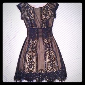 💕Pinky black lace overlay dress. Size Small NWT💕